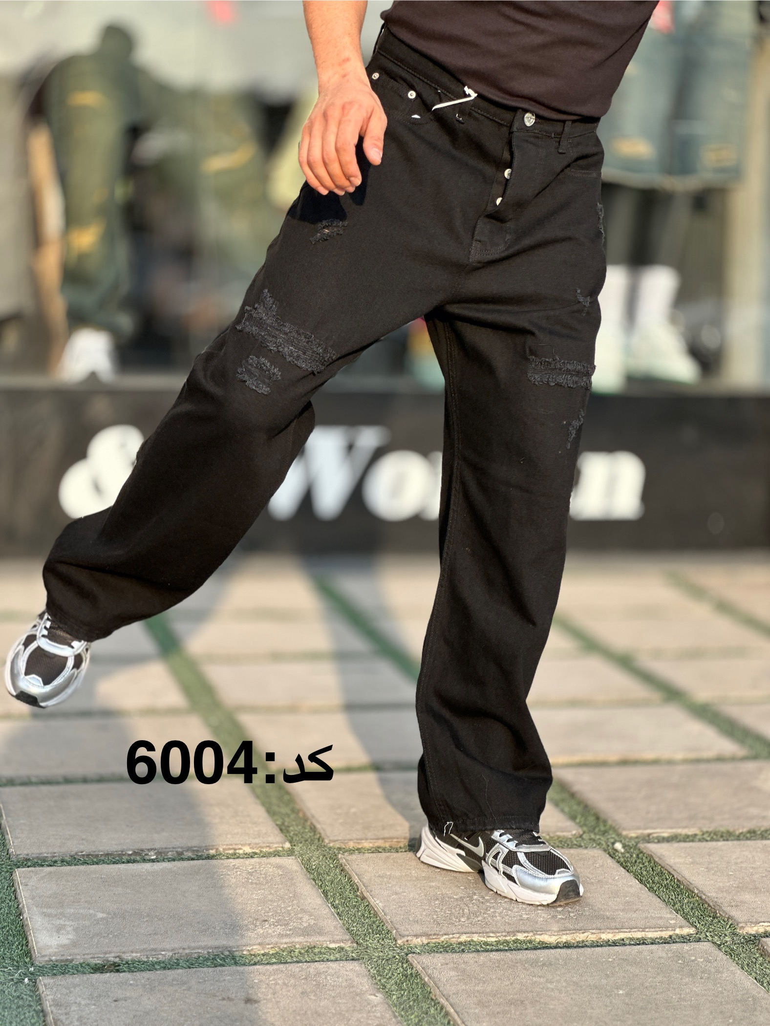 شلوار واید لگ مشکی