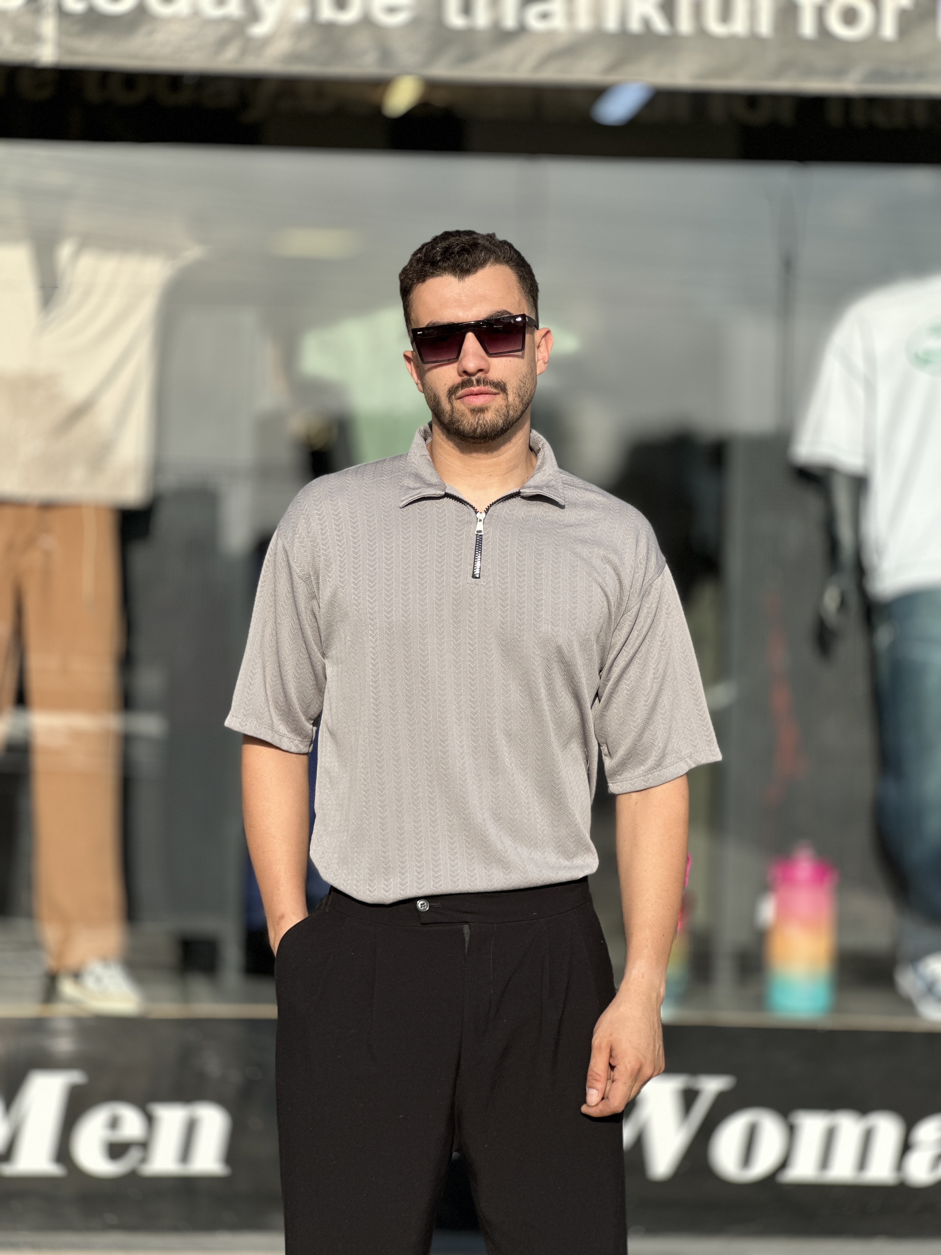 تیشرت نیم زیپ